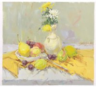 北京畫(huà)室色彩靜物花瓶果盤范畫(huà)賞